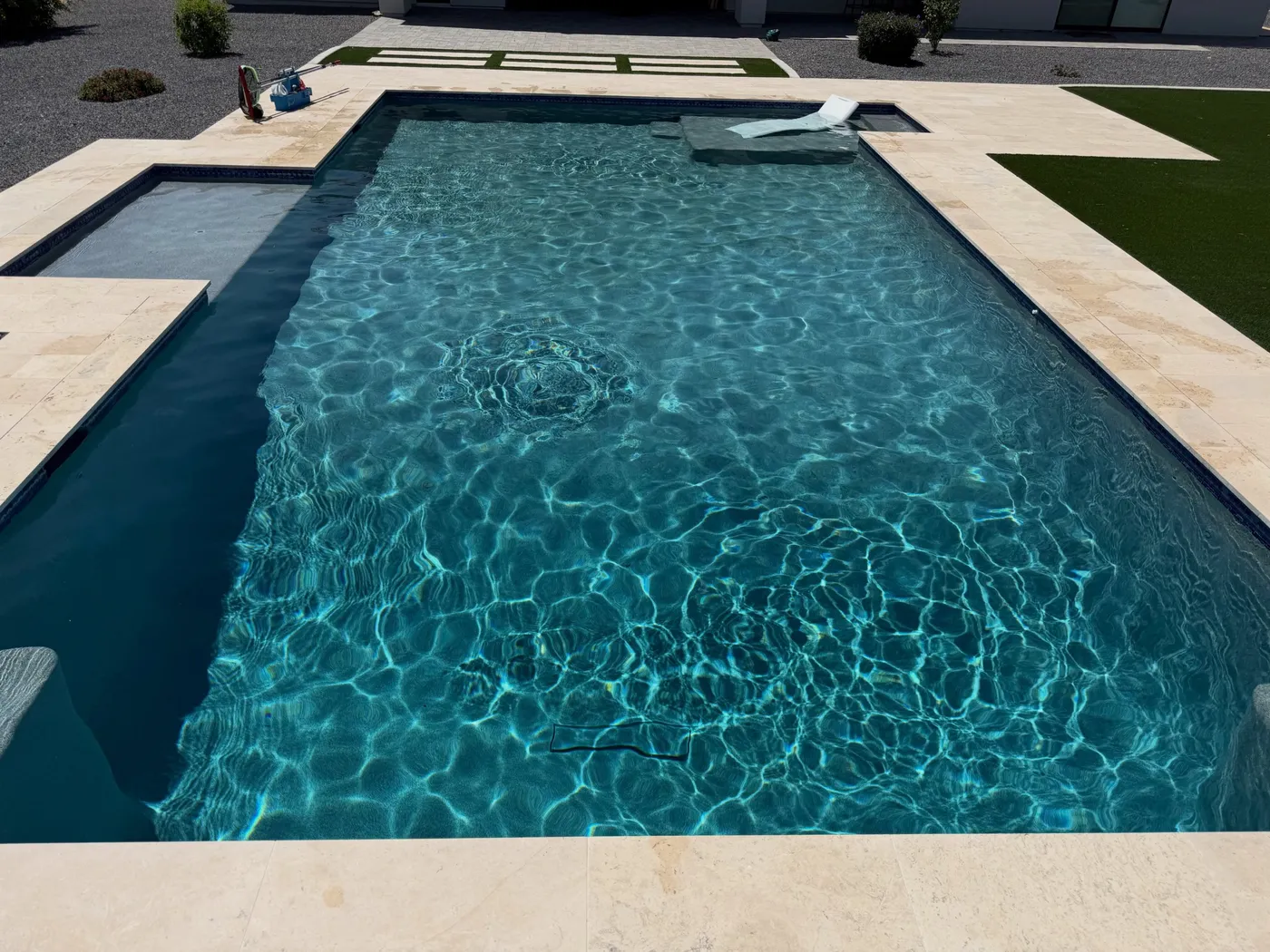 Clean, crystal clear pool